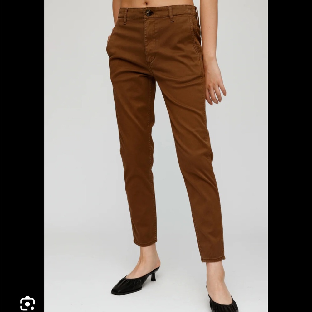Women's Slim Chino Pants in Brown